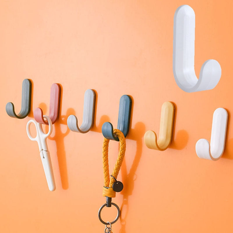 Adhesive Wall Hooks: Compact No-Drill Nordic Storage