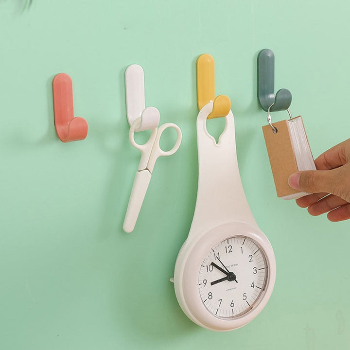 Adhesive Wall Hooks: Compact No-Drill Nordic Storage