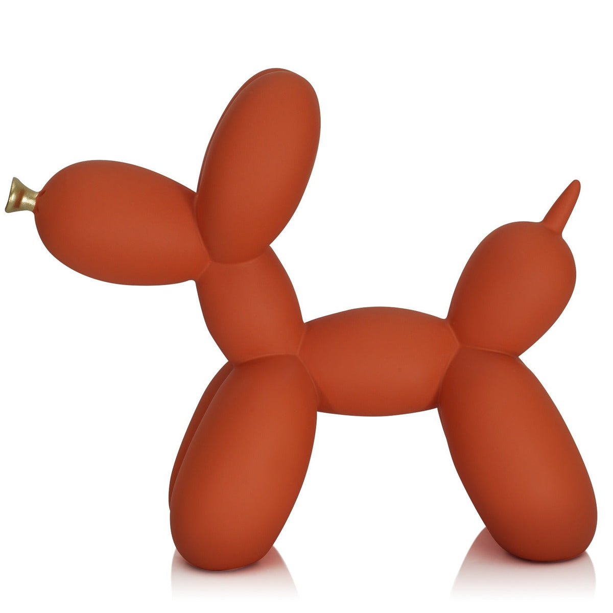 Orange Balloon Dog Sculpture for Shelf & Console Decor