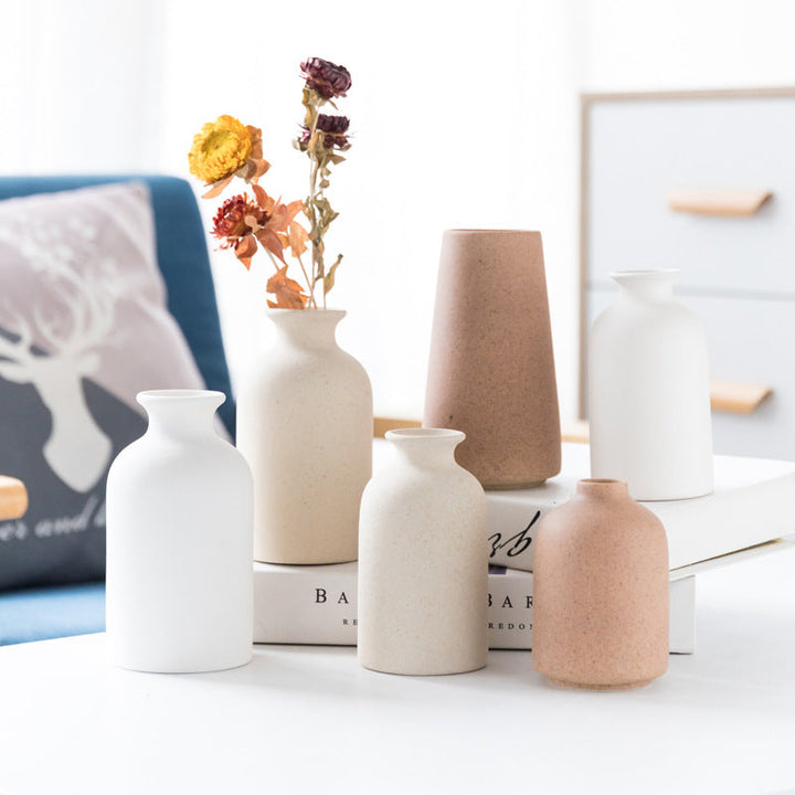 Frosted Ceramic Vase for Warm Nordic Table Styling