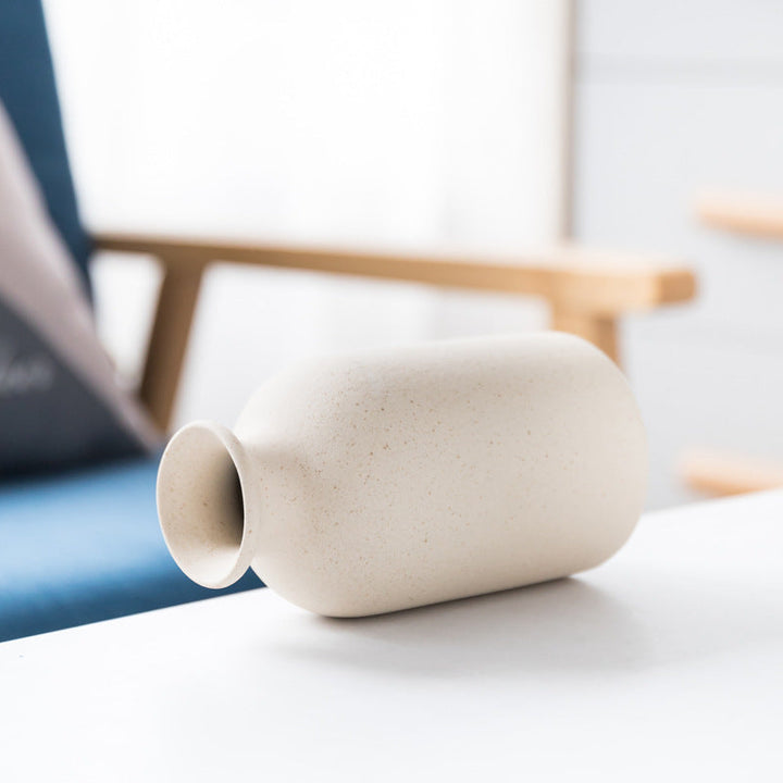 Frosted Ceramic Vase for Warm Nordic Table Styling