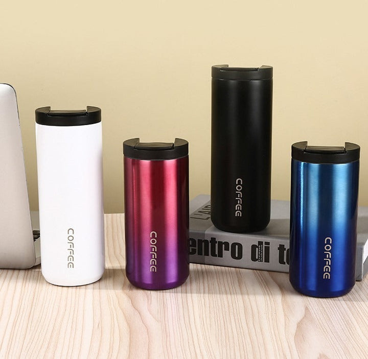 Stainless Steel Insulated Travel Coffee Mug With Lid