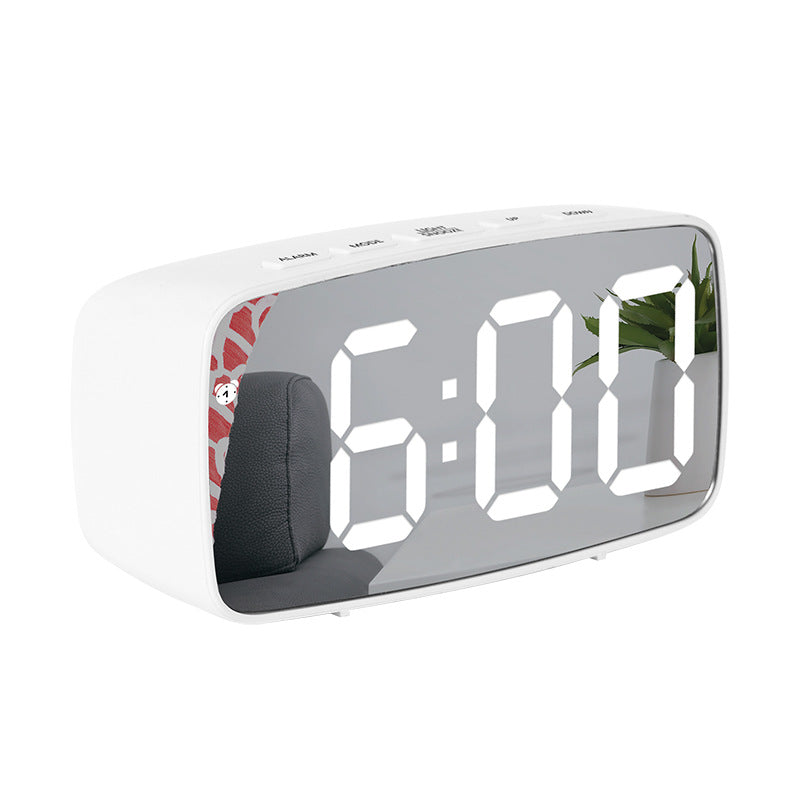 LED Alarm Clock With Mirror Display and Dual Power