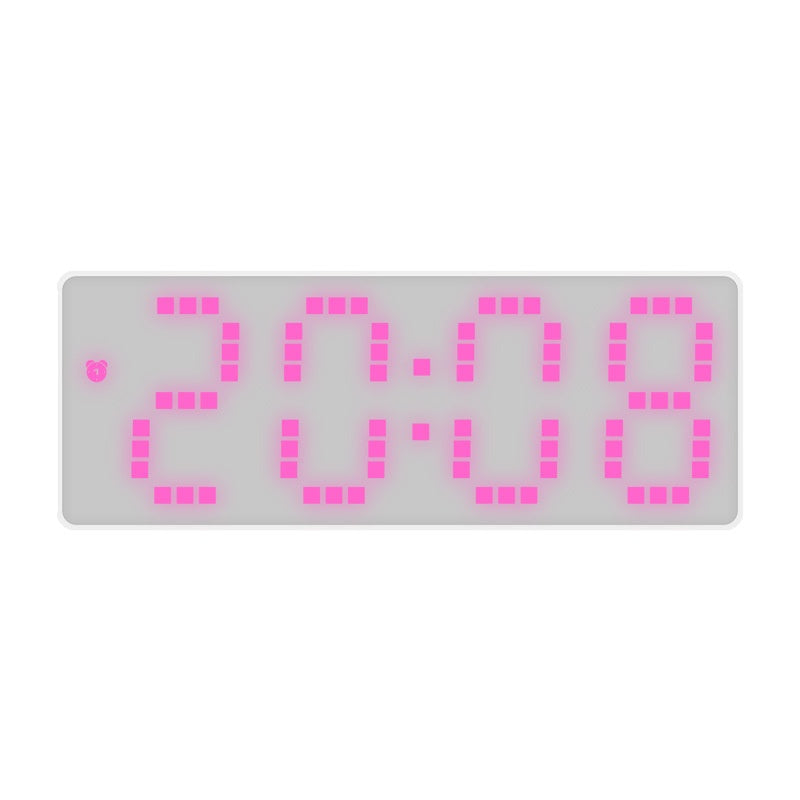 LED Alarm Clock With Mirror Display and Dual Power