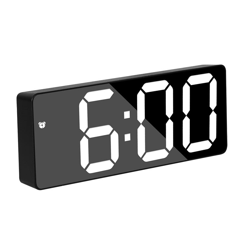 LED Alarm Clock With Mirror Display and Dual Power