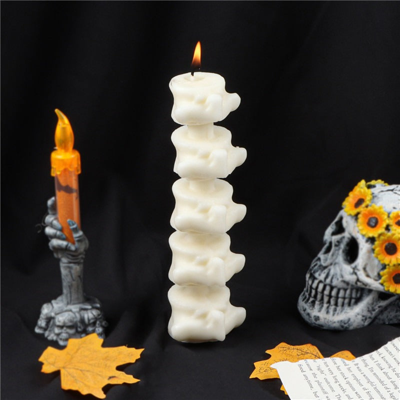 Human Spine Candle Mold for Gothic Halloween Decor