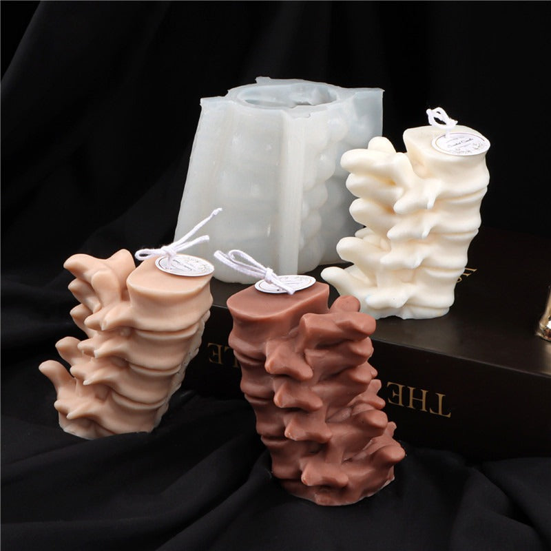 Human Spine Candle Mold for Gothic Halloween Decor