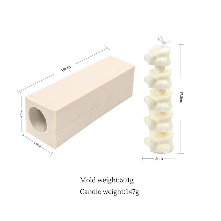 Human Spine Candle Mold for Gothic Halloween Decor