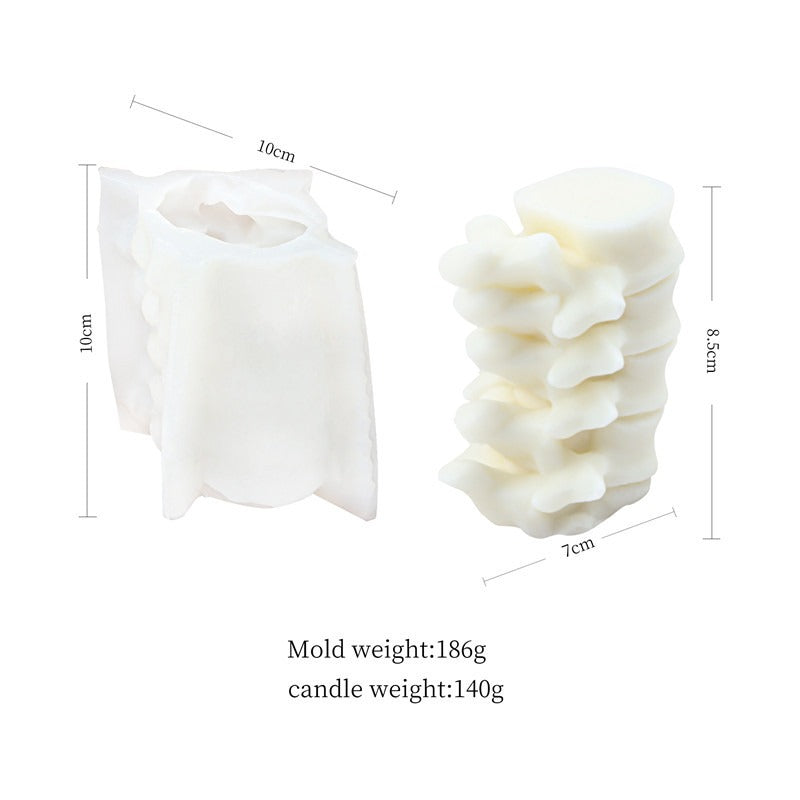 Human Spine Candle Mold for Gothic Halloween Decor