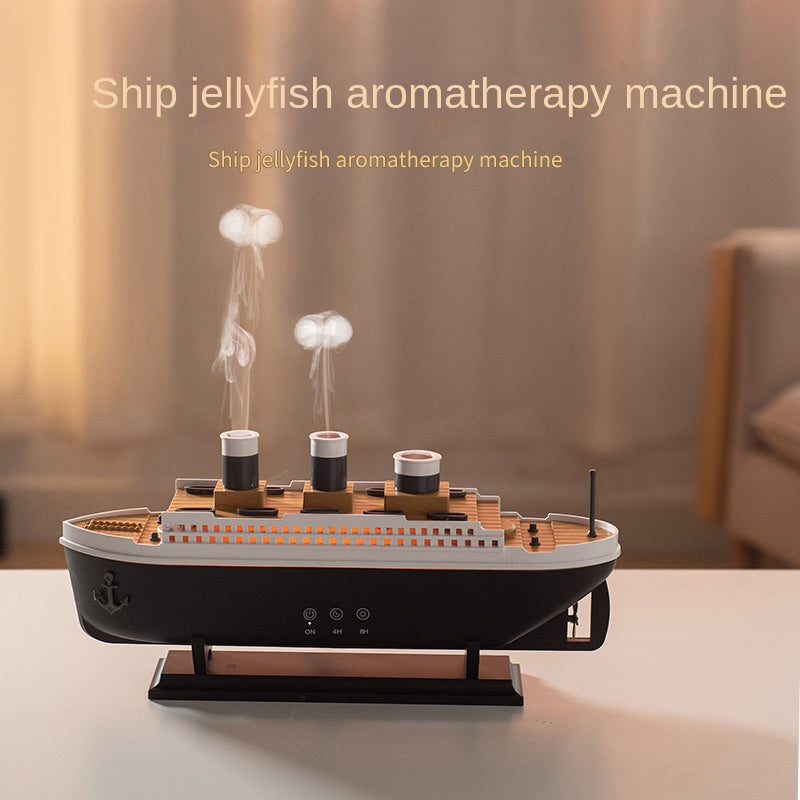 Aromatherapy Diffuser Cruise Ship With Colorful Mist