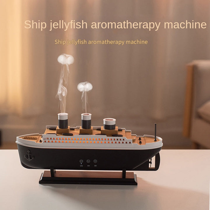 Aromatherapy Diffuser Cruise Ship With Colorful Mist