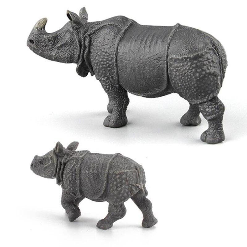 Indian Rhino Figures for Imaginative Animal Learning