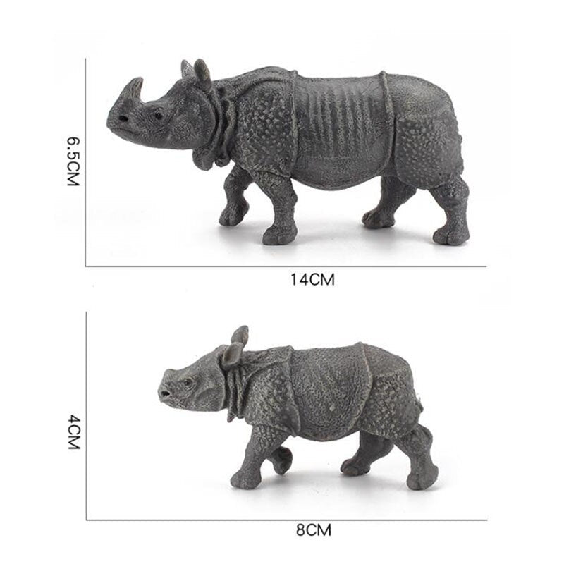 Indian Rhino Figures for Imaginative Animal Learning