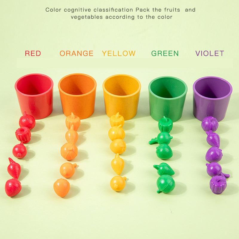 Wooden Color Sorting Farm Game for Preschool Learning