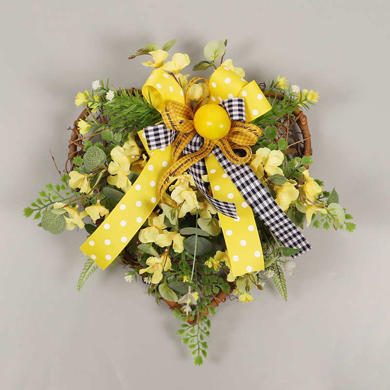 Lemon Spring Wreath for a Cheerful Seasonal Welcome
