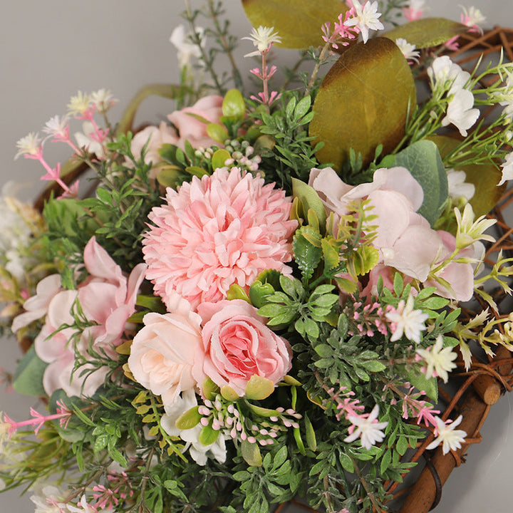 Artificial Floral Heart Hanging Decor for Romantic Doors
