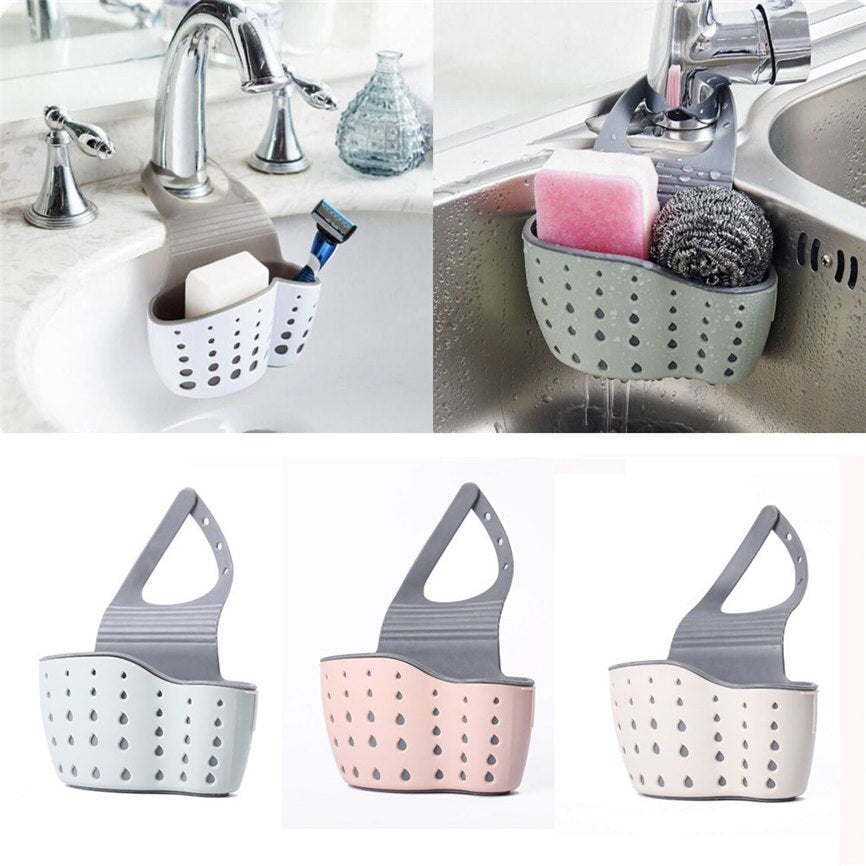 Sink Sponge Holder Drain Rack, Suction Cup Soap Holder