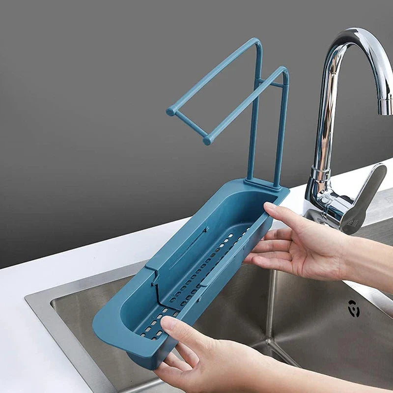 Expandable Sink Caddy Keeps Sponges Dry and Sink Clear