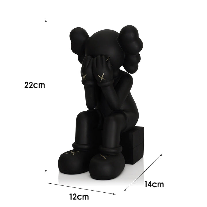 Sitting Bear Resin Figurine for Playful Interiors