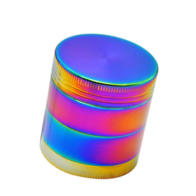 Zinc Alloy Herb Grinder 4-Layer Rainbow Dazzle Color