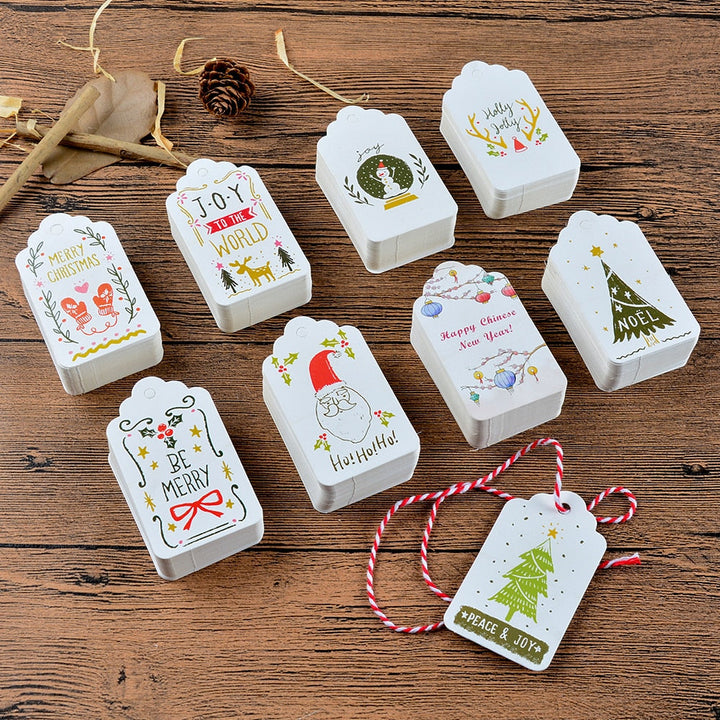 Christmas Gift Tags, 50pcs Snowman Holiday Decorations