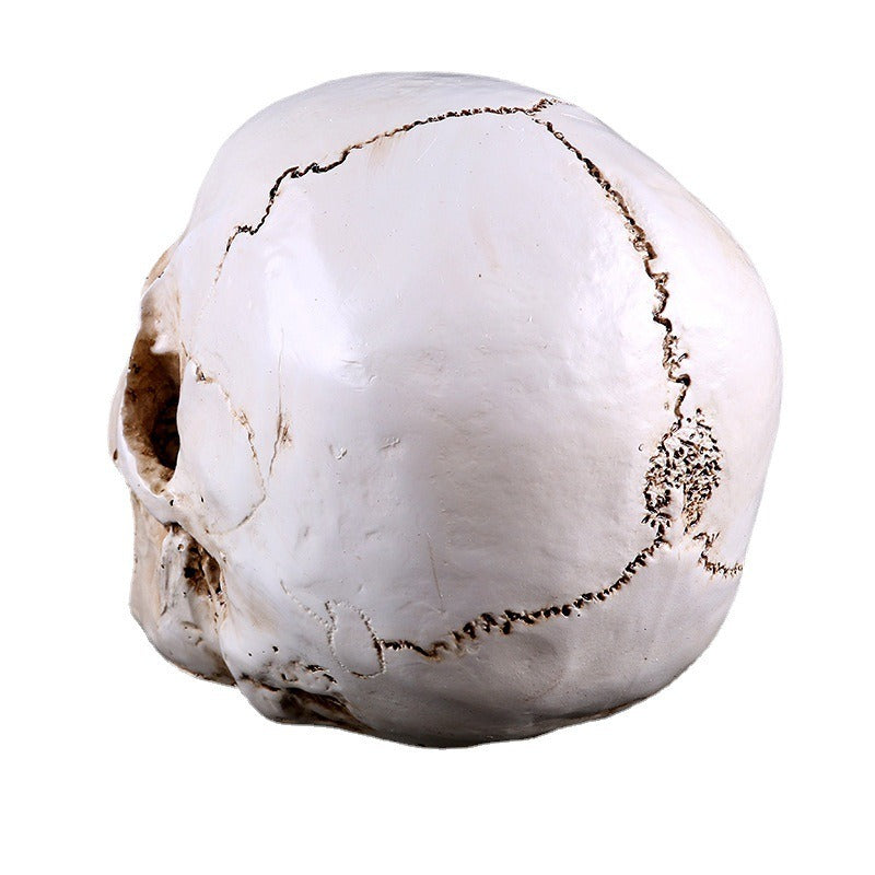Gothic Skull Ornament with Dramatic Faceted Red Eyes