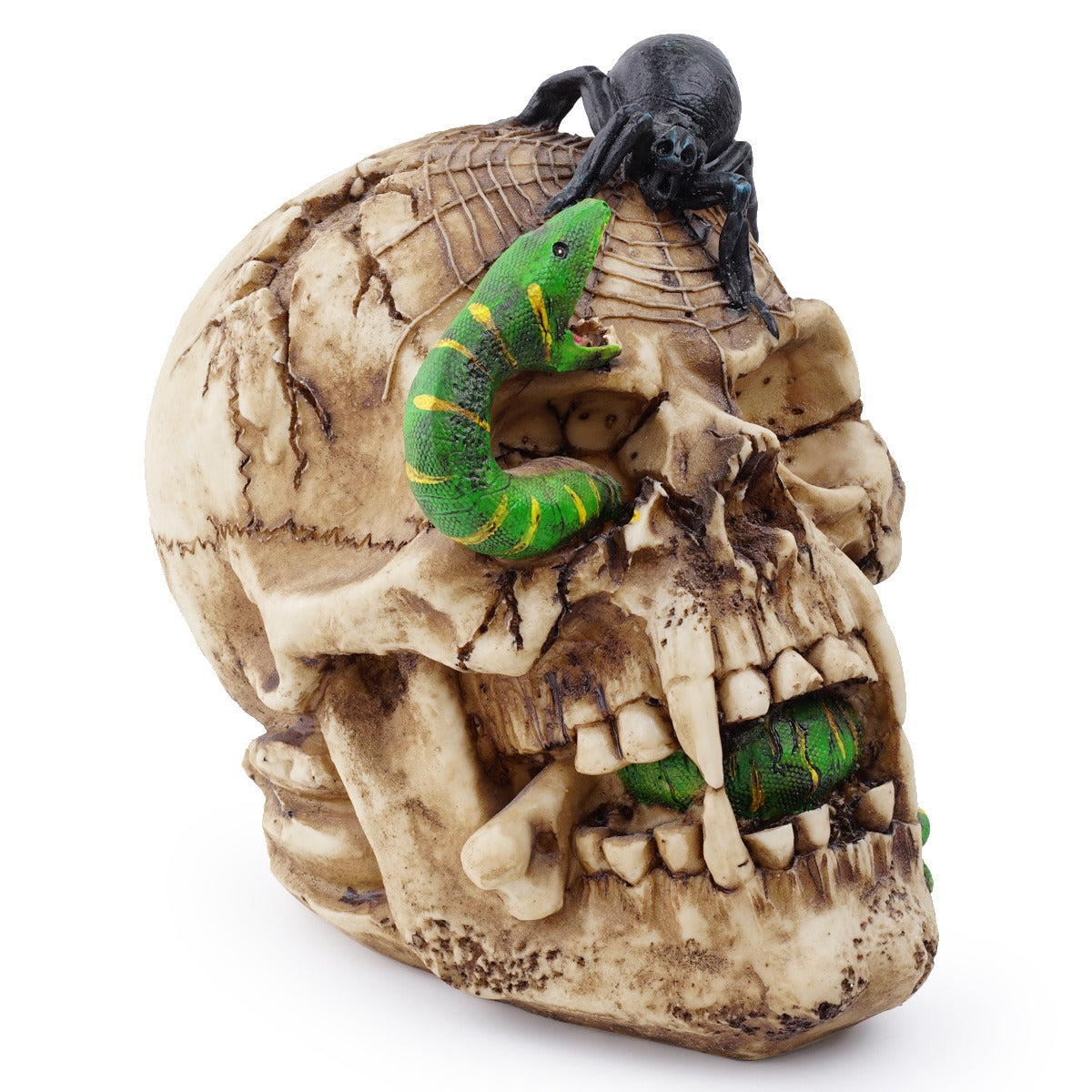 Skeleton Skull Snake Ornament | Gothic Decor Centerpiece