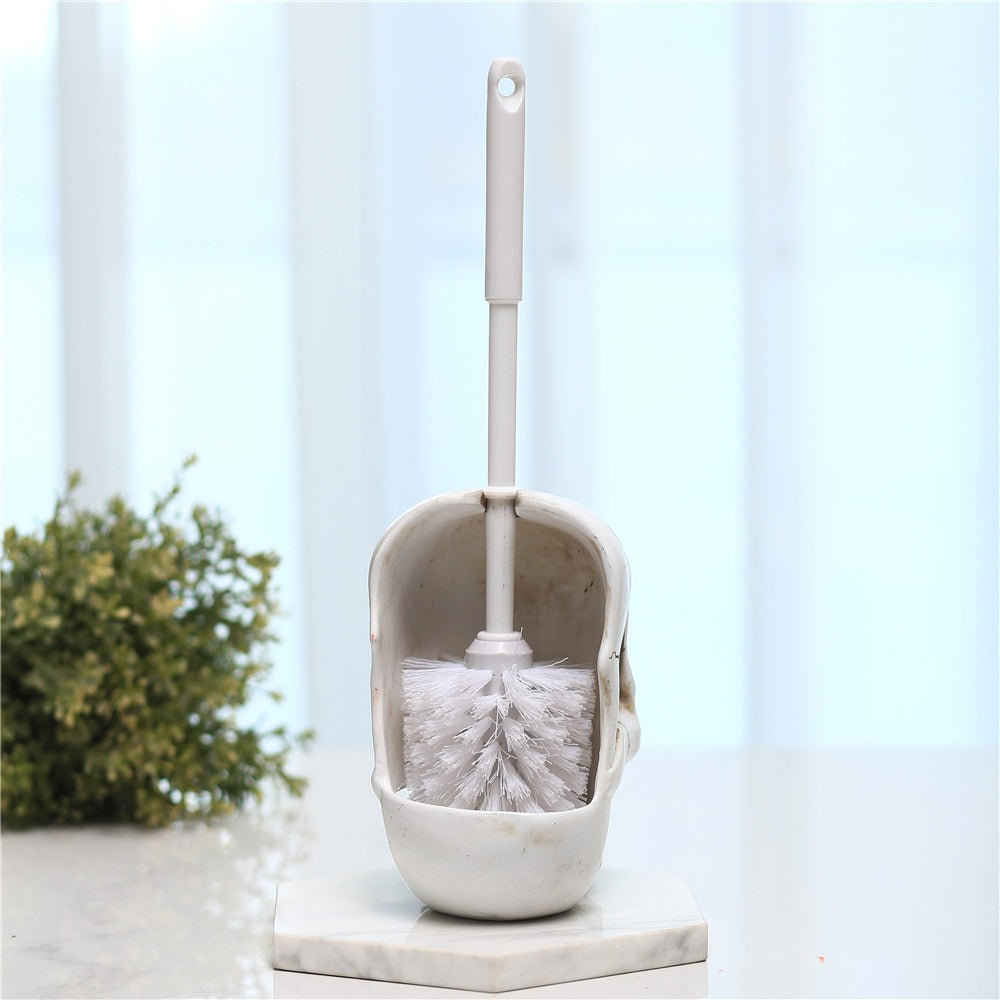 Skull Toilet Brush Holder | Gothic Bathroom Ornament