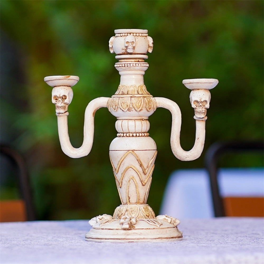 Skeleton Trident Candlestick Holder | Gothic Centerpiece