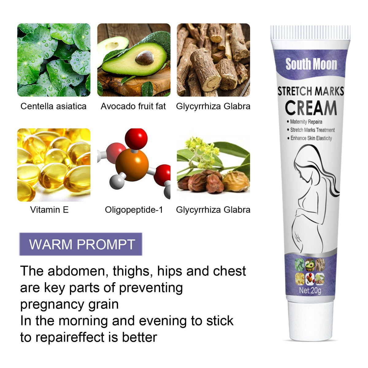 Pregnancy Stretch Mark Cream with Avocado & Vitamin E