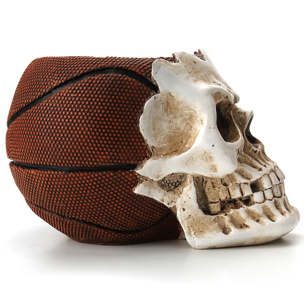 Skull Basketball Storage Barrel for Distinctive Decor