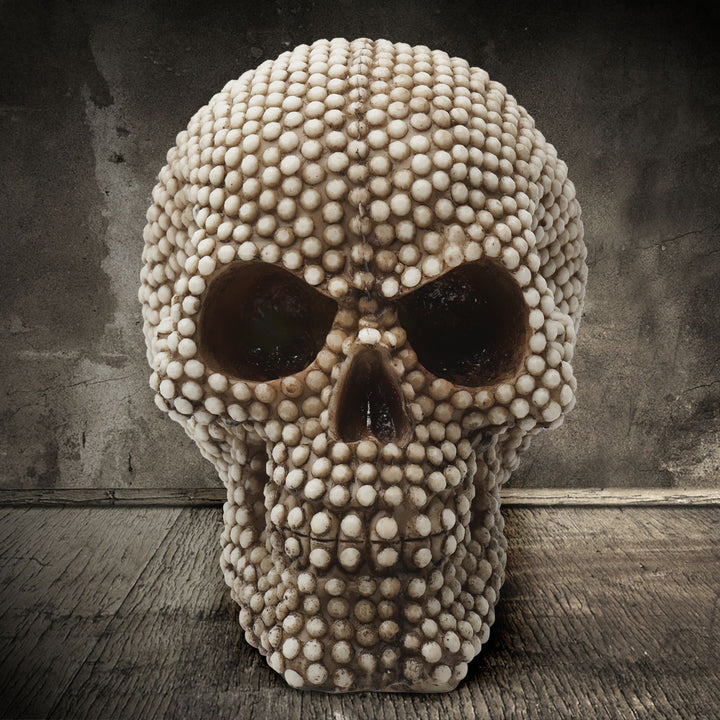 Textured Skull Ornament for Dramatic Gothic Decor
