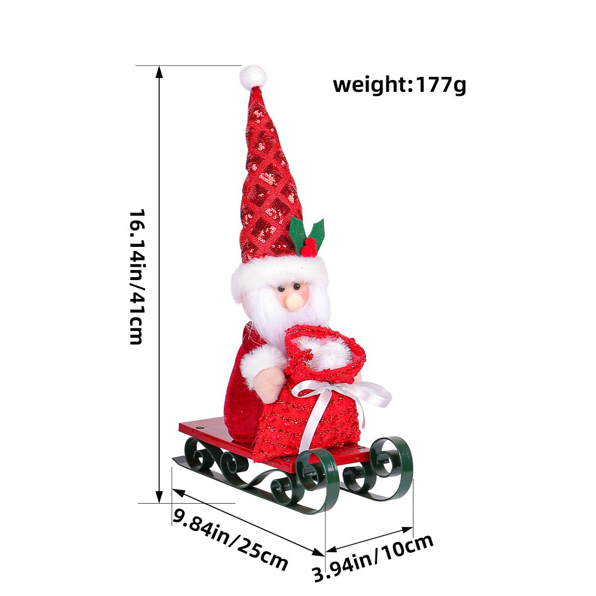Santa Sled Christmas Decoration for Festive Displays