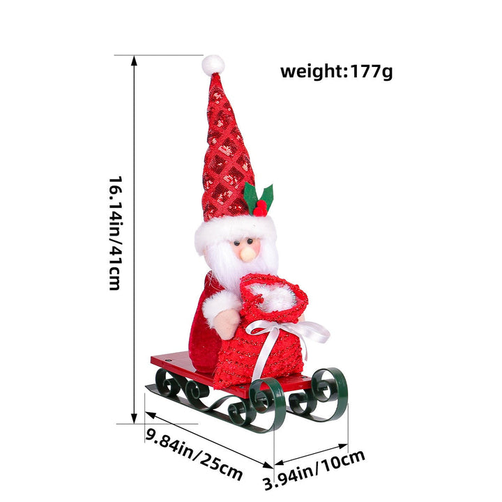 Santa Sled Christmas Decoration for Festive Displays