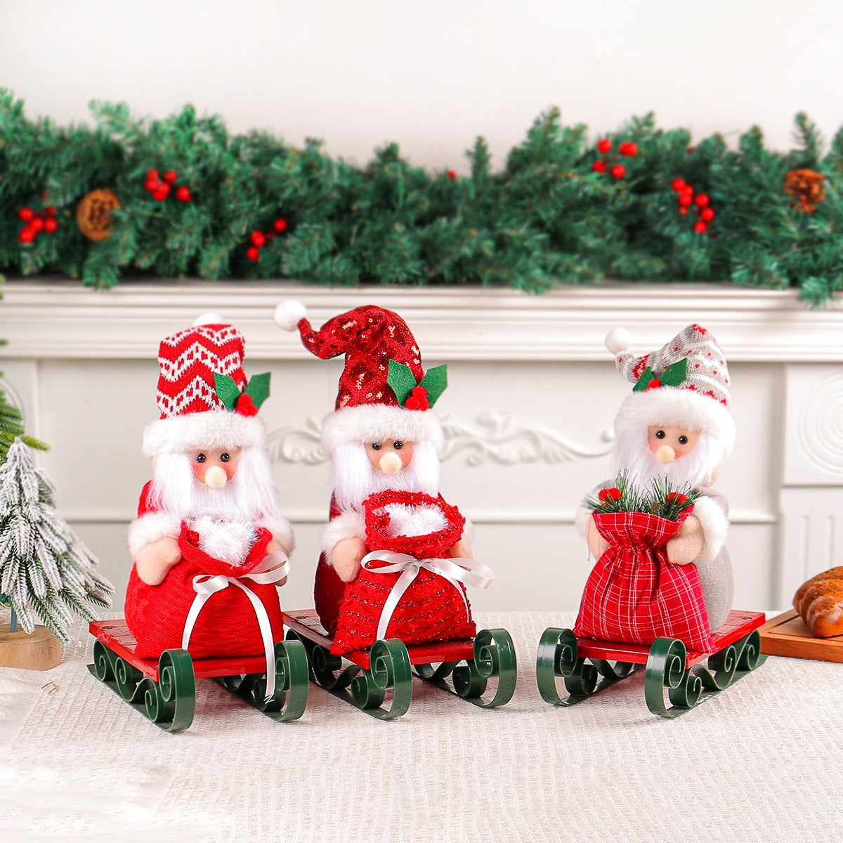 Santa Sled Christmas Decoration for Festive Displays