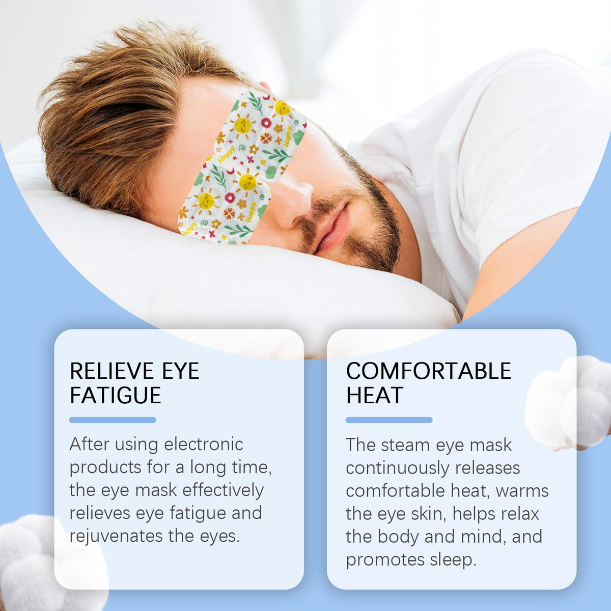 Self-Heating Steam Eye Mask for Tired Eyes at Night