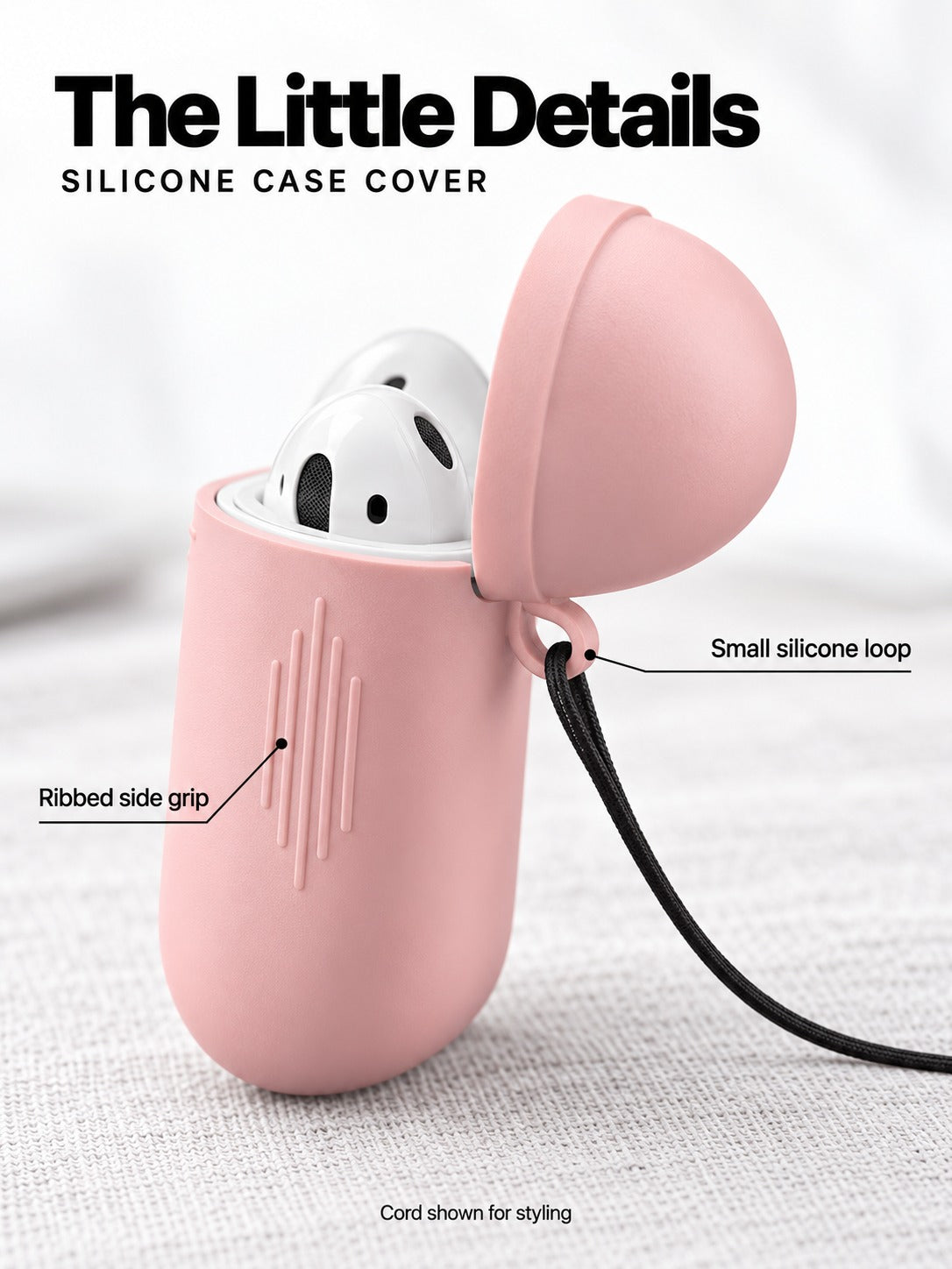 Slim Silicone AirPods Case Cover with Drop Protection