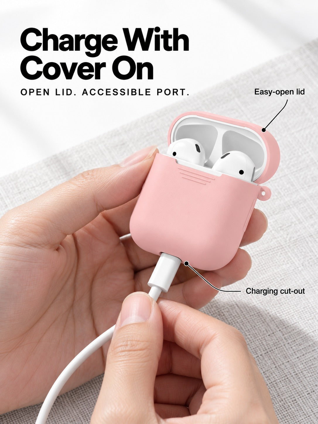 Slim Silicone AirPods Case Cover with Drop Protection