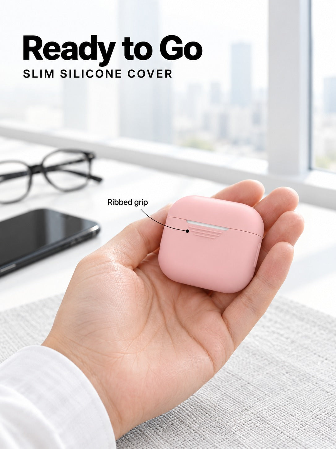 Slim Silicone AirPods Case Cover with Drop Protection