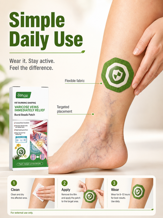 Slimming Vein Patch — Immediate Relief from Varicose Veins