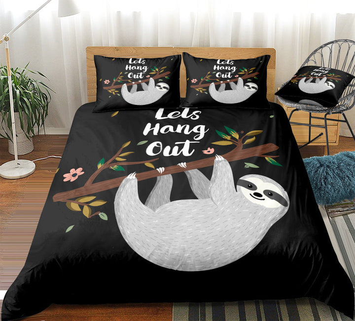 Sloth Bedding Set Full Size Cozy Playful Bedroom Decor
