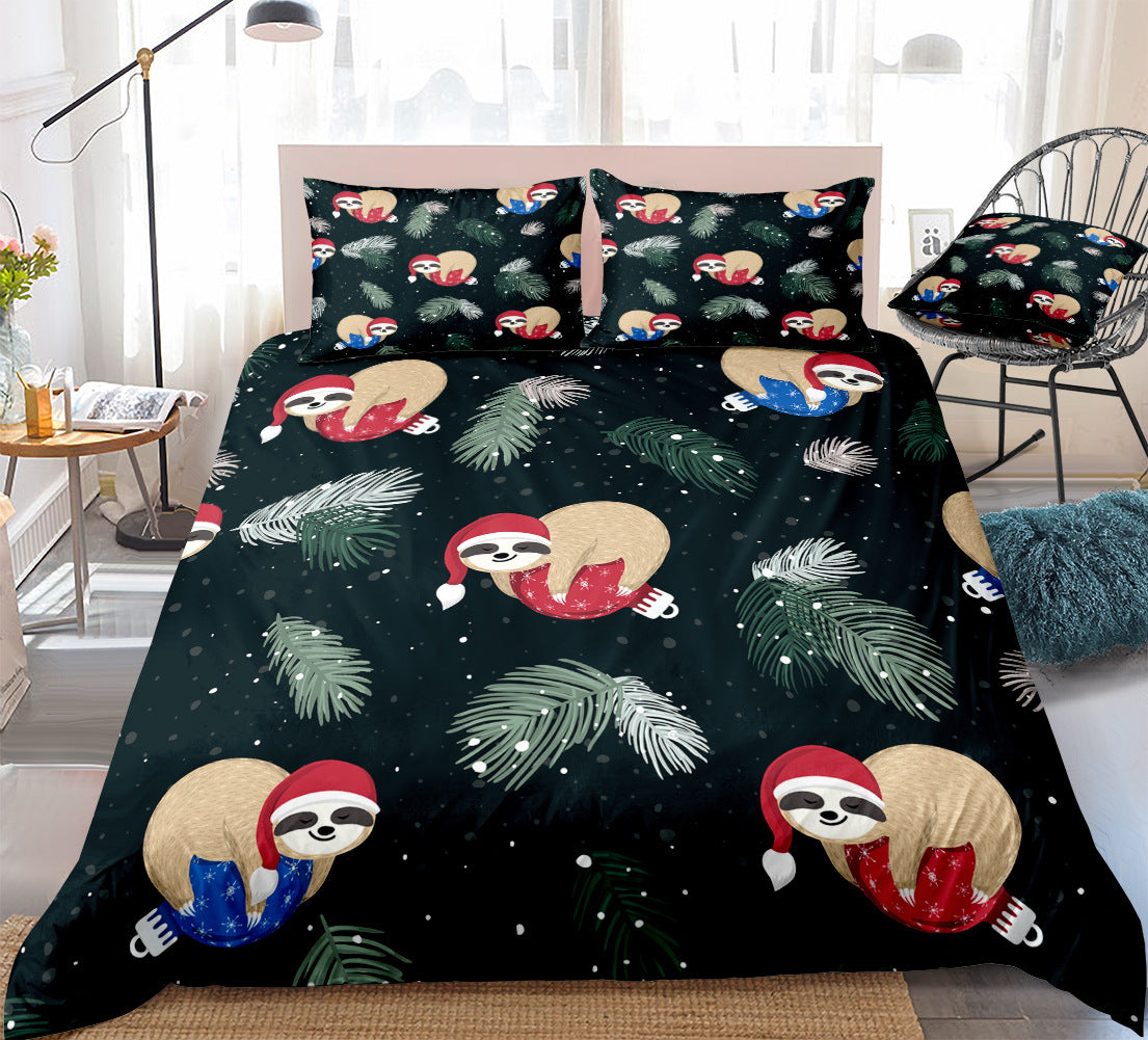 Sloth Bedding Set Full Size Cozy Playful Bedroom Decor