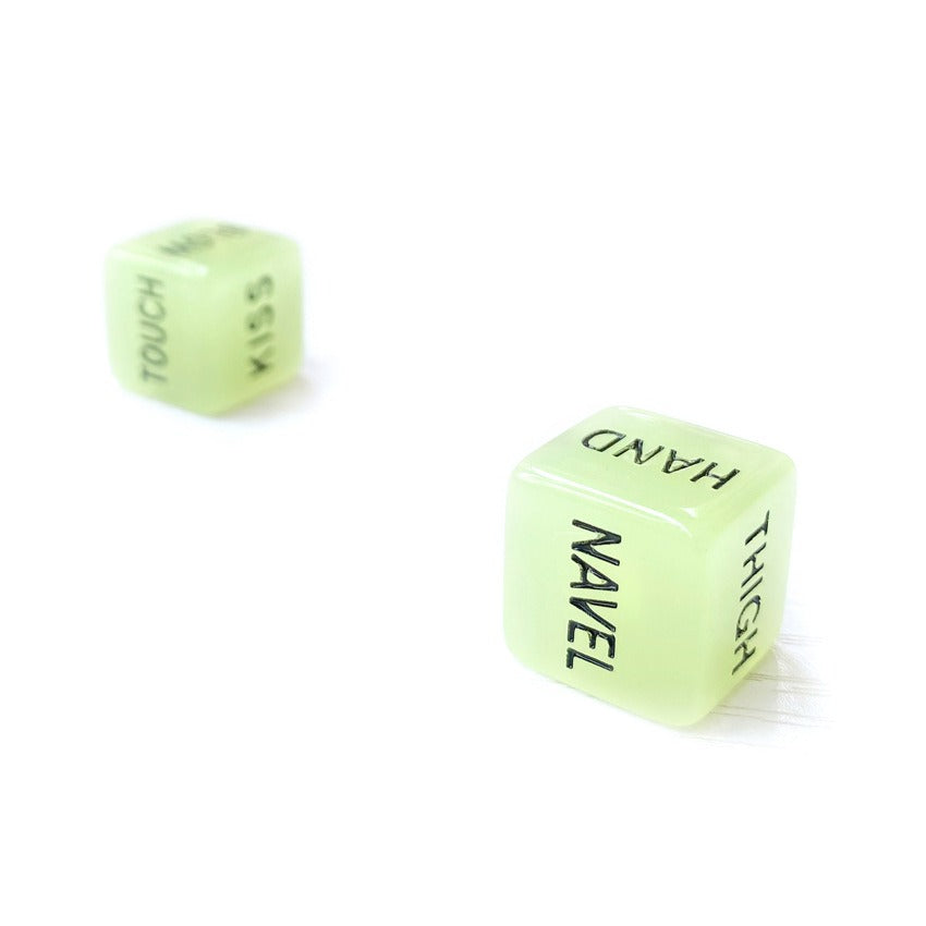 Adult Novelty Glow Dice Set for Playful Couples