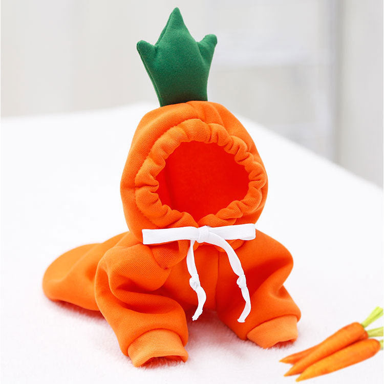 Small & Medium Pet Fleece Sweatshirt With Fruit Hood