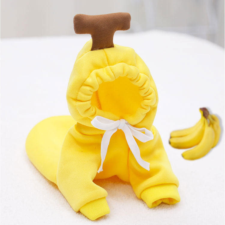 Small & Medium Pet Fleece Sweatshirt With Fruit Hood
