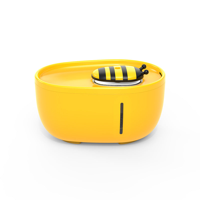 Bee Cat Water Fountain - Filtered Flowing Water Dispenser