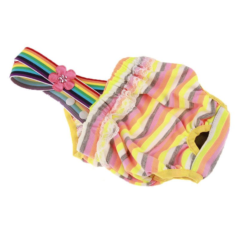 Small Dog Heat Panties: Cotton Sanitary Pants with Straps