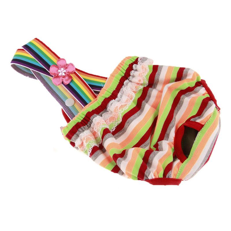 Small Dog Heat Panties: Cotton Sanitary Pants with Straps