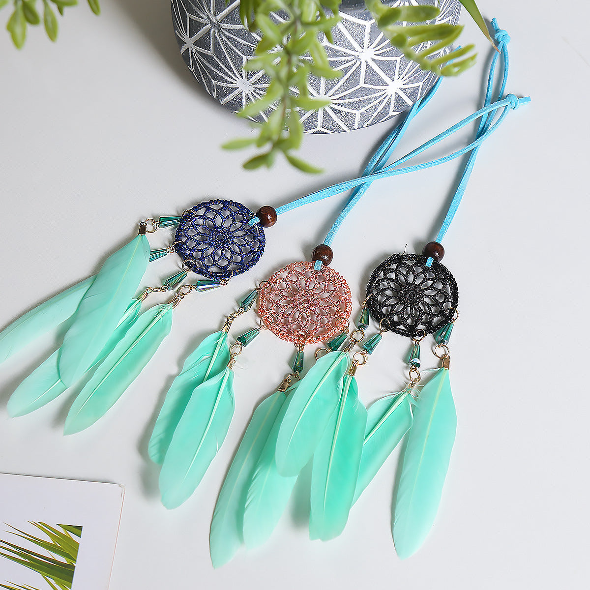 Dream Catcher Car Mirror Pendant for Colorful Boho Decor
