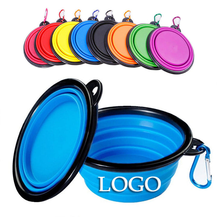 Folding Dog Bowl With Dustproof Cover For Travel